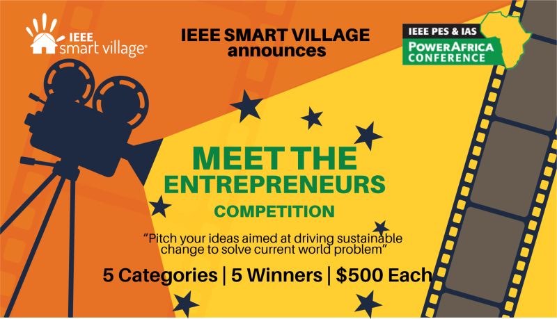 "Meet The Entrepreneurs" competition banner.